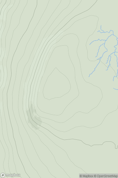Thumbnail image for Beinn Bhreac [Glen Albyn and the Monadh Liath] [NH709291] showing contour plot for surrounding peak